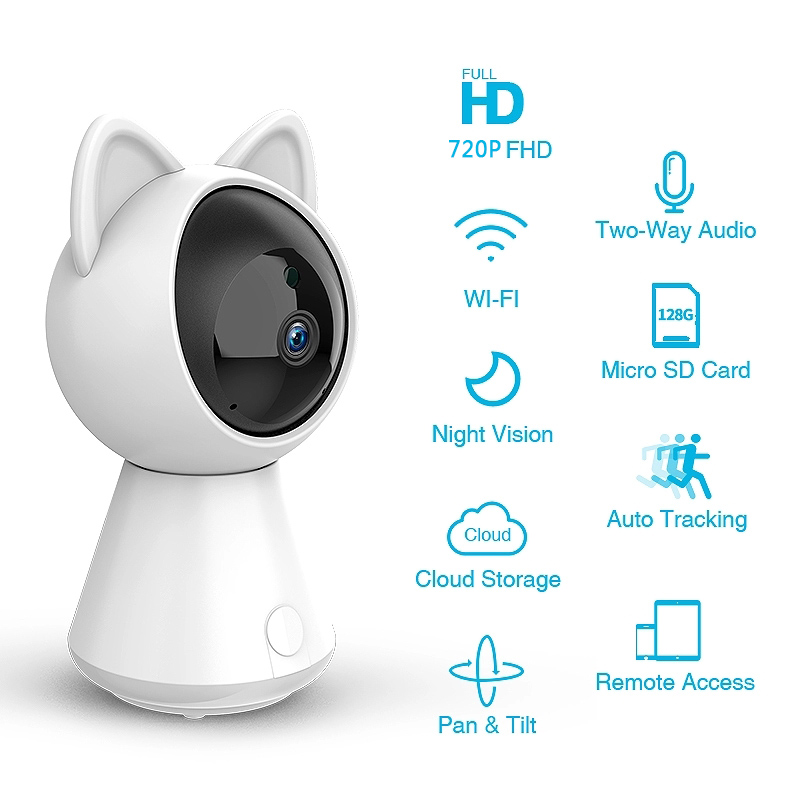 Kitten panoramic indoor network wireless remote high-definition night vision monitor